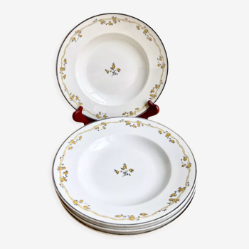 Assiettes porcelaine E. Bourgeois XIX°