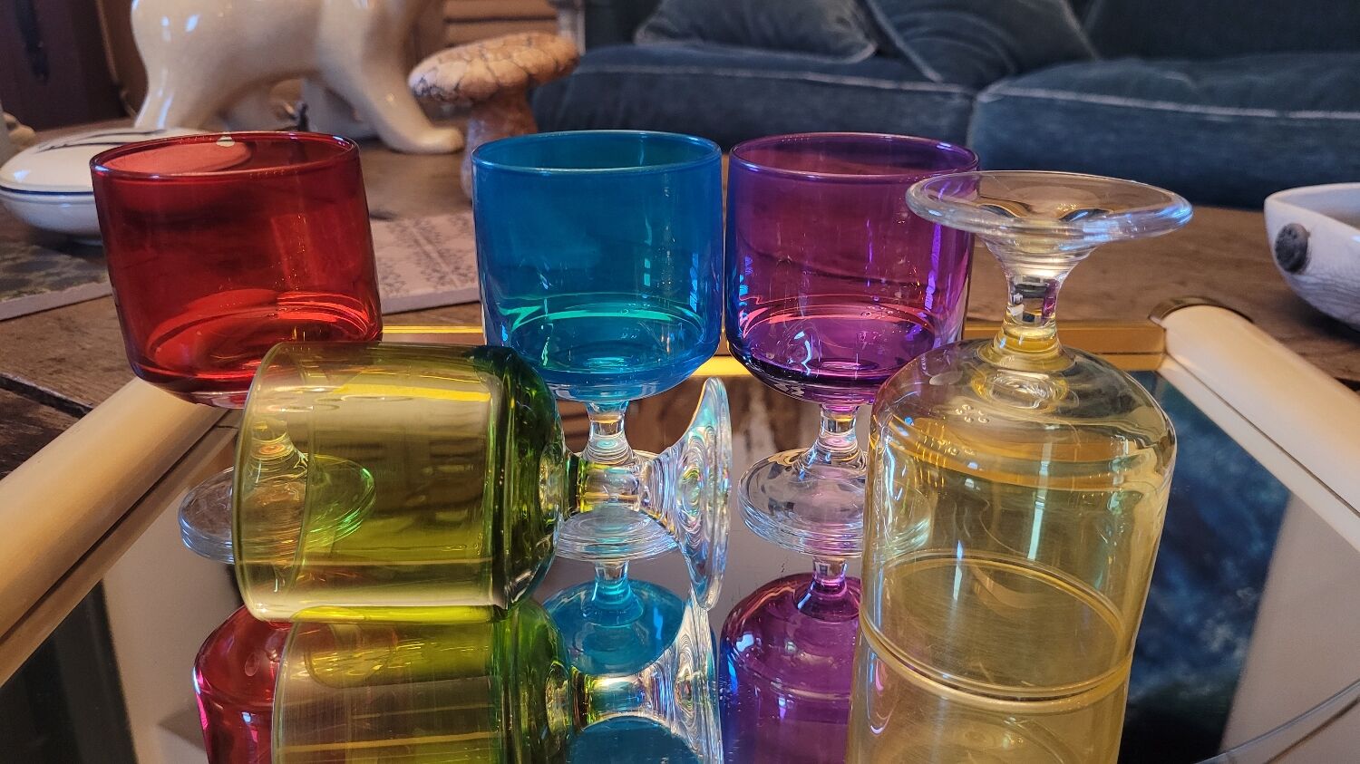Verres à pied 70's