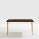 Maison Baguès bamboo brass Chinese lacquered small coffee table 1950s