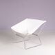 1950s easy chair AP 14 white canvas Pierre Paulin for A. Polak Netherlands