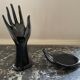 Black ceramic binge hand and cup 1970