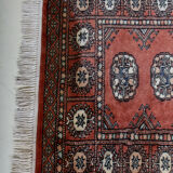 Vintage wool and fringe rug with Turkman design Tekke 103x65cm
