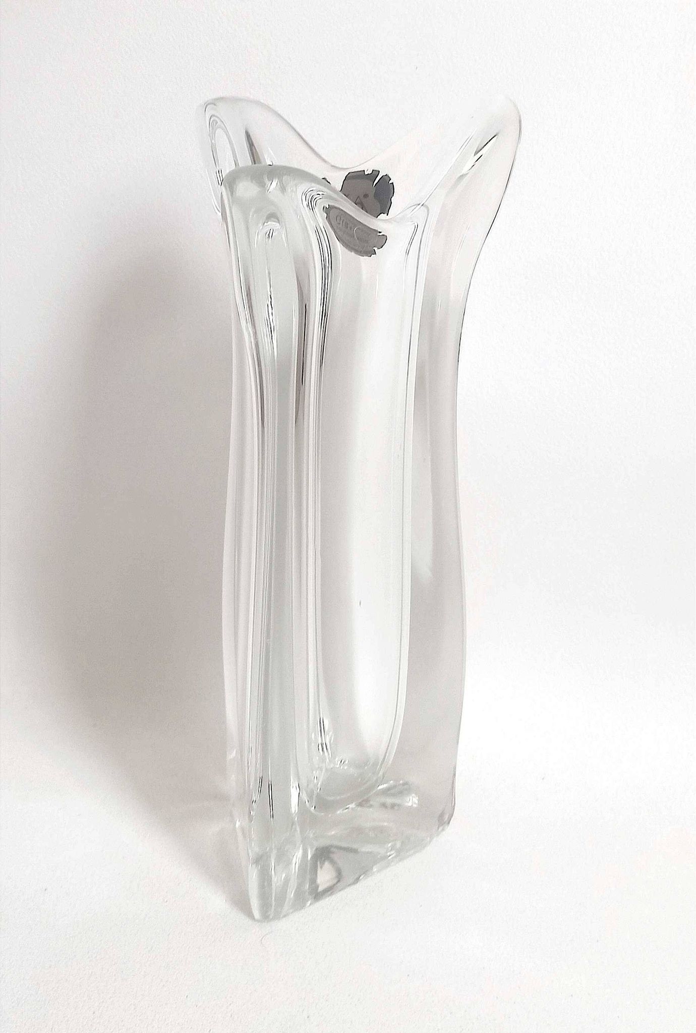 Vase cristal Lux Glass Années 50 Hauteur 27,5 cm