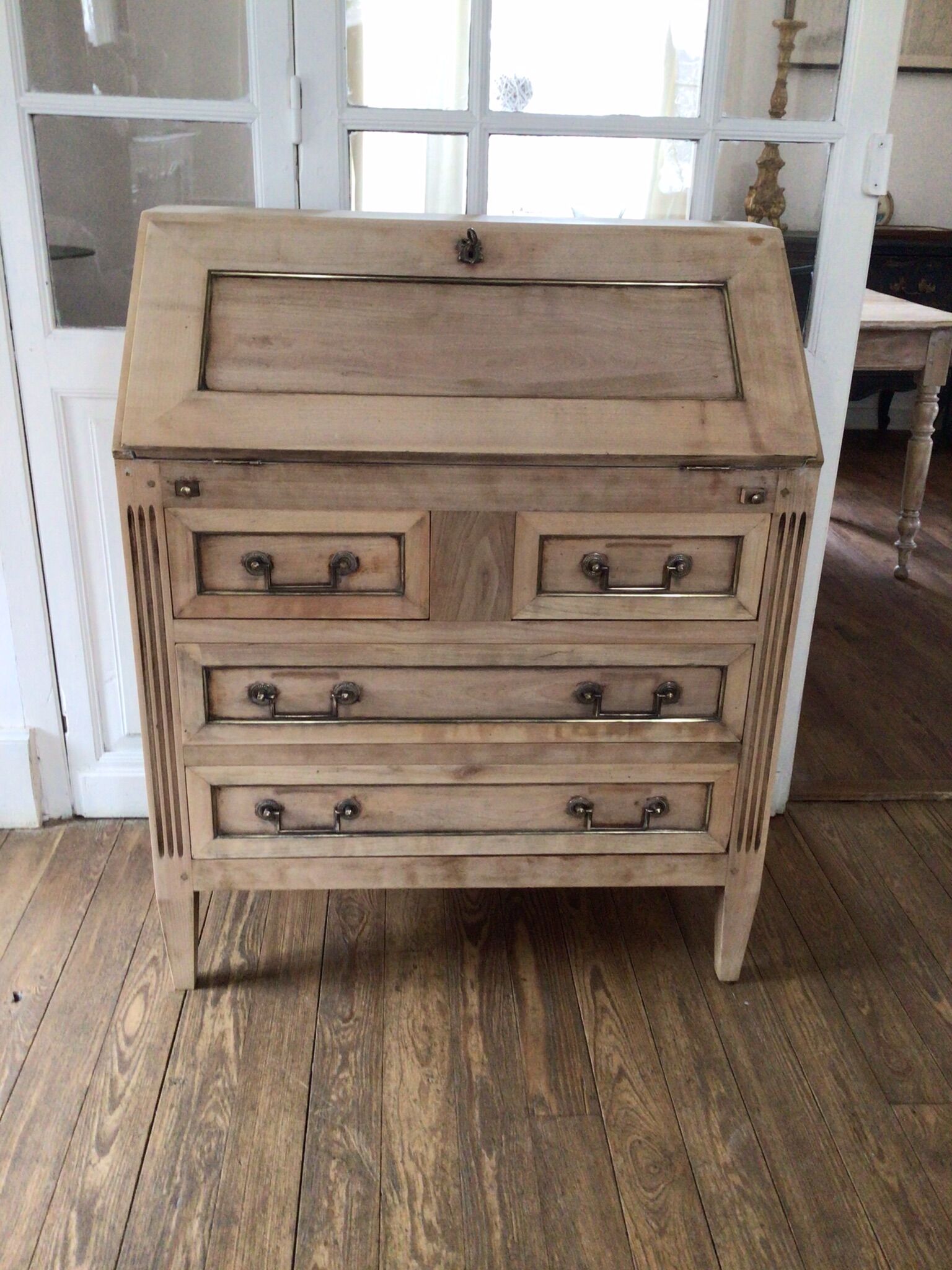 Pickled oak desk