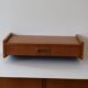 Wall shelf, Scandinavian teak wall bedside table, 1960