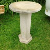 Garden saddle column in old marble
