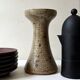 Pyrite stone candlestick vase, Alain Blanchard 1970