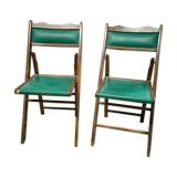 Pair of Shanghai folding chairs