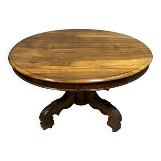 Dining room table with Louis Philippe period walnut around 1830