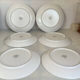 Six large flat plates of Japanese noritake