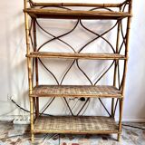 Vintage rattan shelf