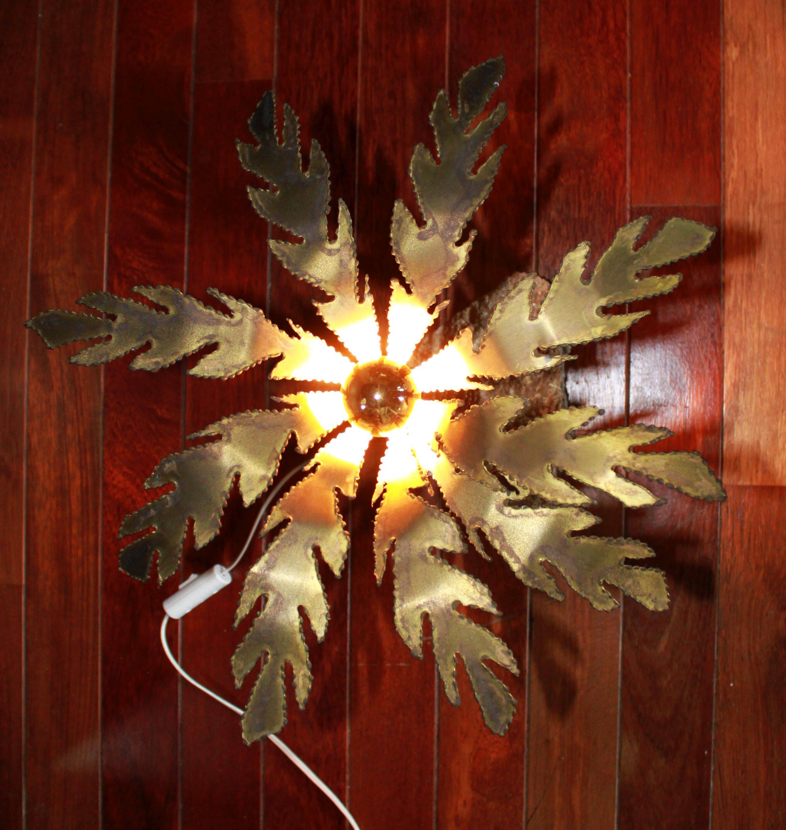 Brutalist palm lamp, 1970.