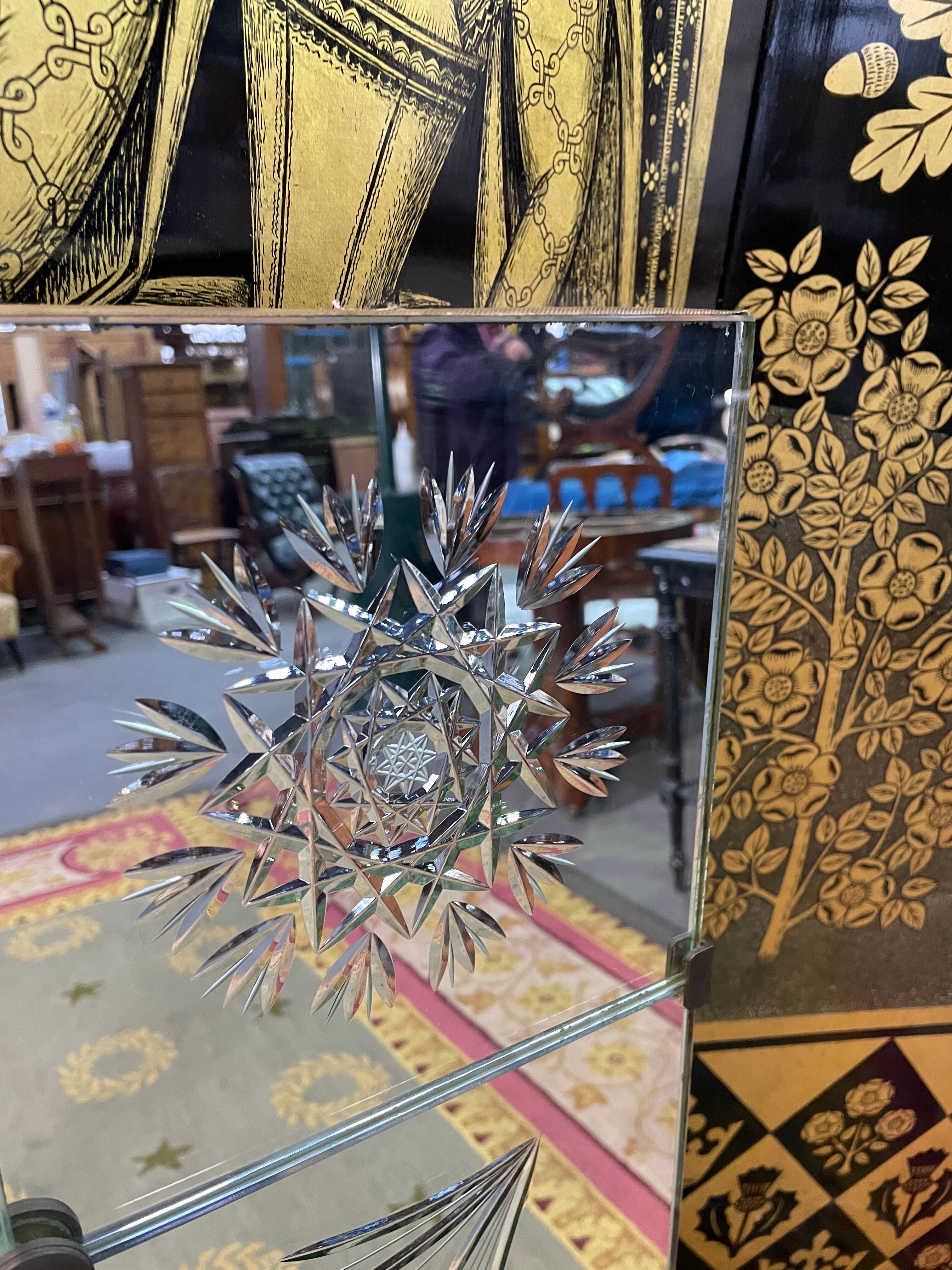 Miroir de bistrot - brasserie verre gravé