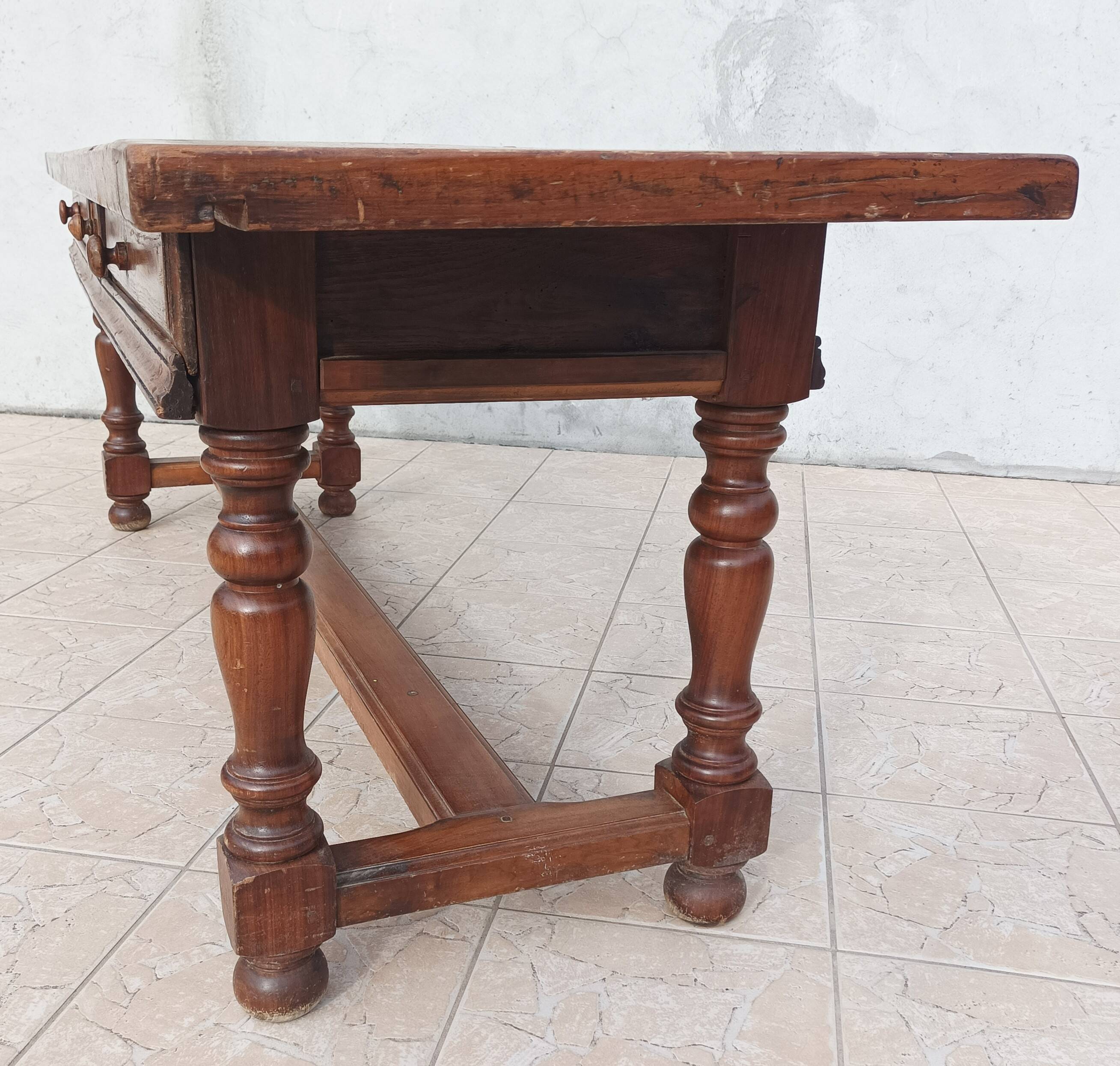 20th century walnut farmhouse table