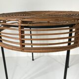 Rattan coffee table circa 1950