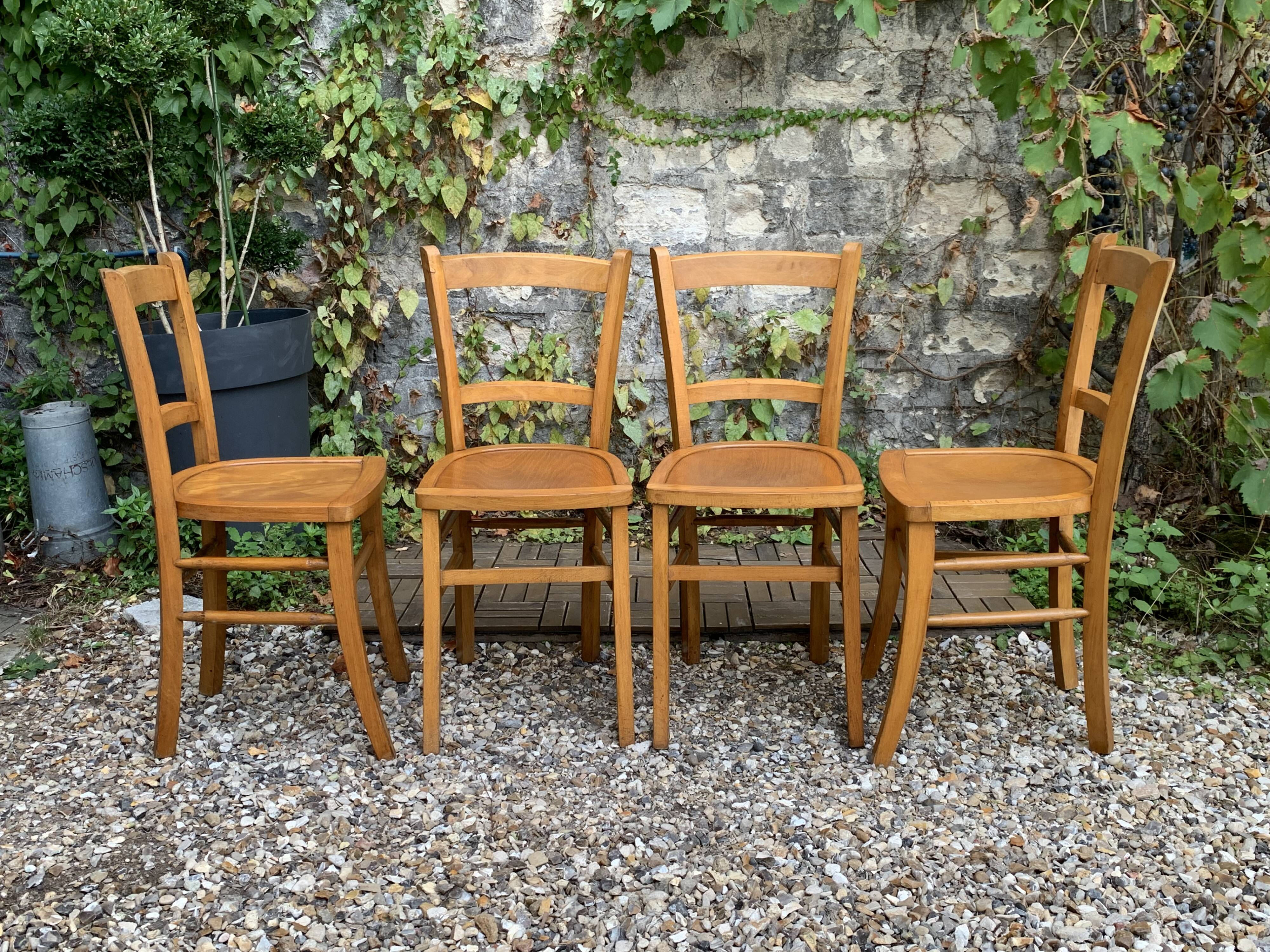 4 vintage Luterma bistro chairs 1940