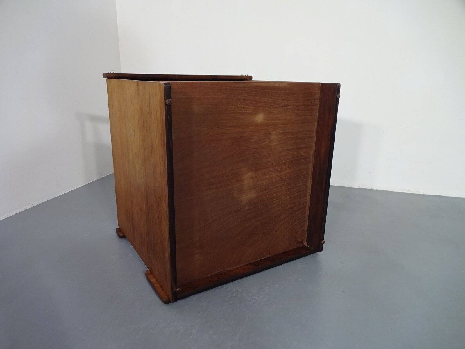 Danish Rosewood & Glass Side Table, 1960s
