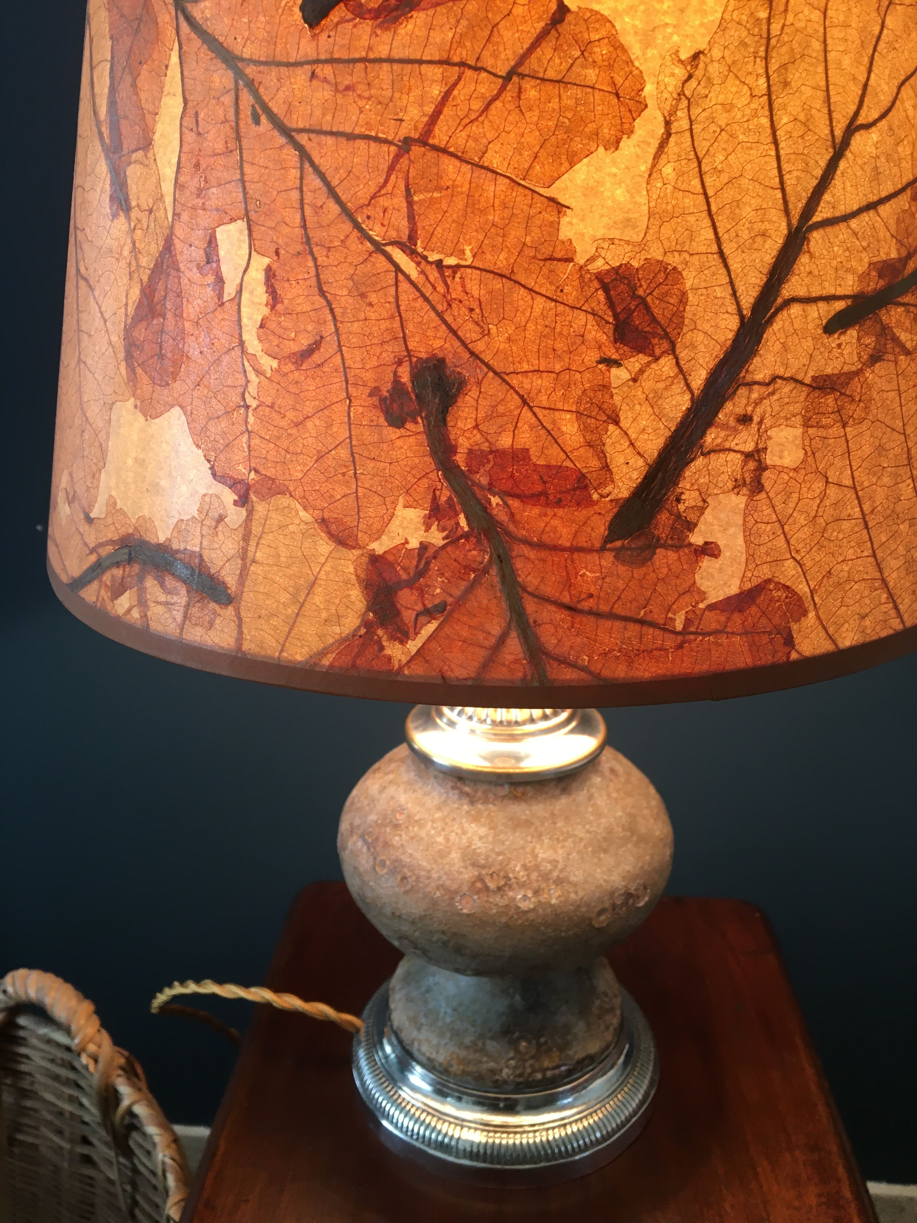 Paper herbarium lampshade, 70s