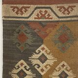 Tapis Kilim tissé à la main, décoration d'intérieur, chevet, hall, tapis traditionnel indien.