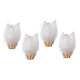 Set of 4 Florence, elegant Murano wall light transparent leaves, 1970