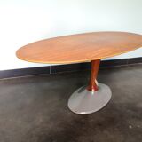 Czech vintage coffee table, wood and metal