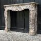 Louis XV style fireplace in Brocatelle marble, circa 1880.