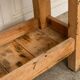 Old small workbench with drawer, beautiful original patina, 1920.