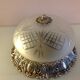 Engraved sandwind glass globe art deco style
