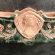 Jardinière with ceramic handles enameled vintage polychrome paint 39.5 cm