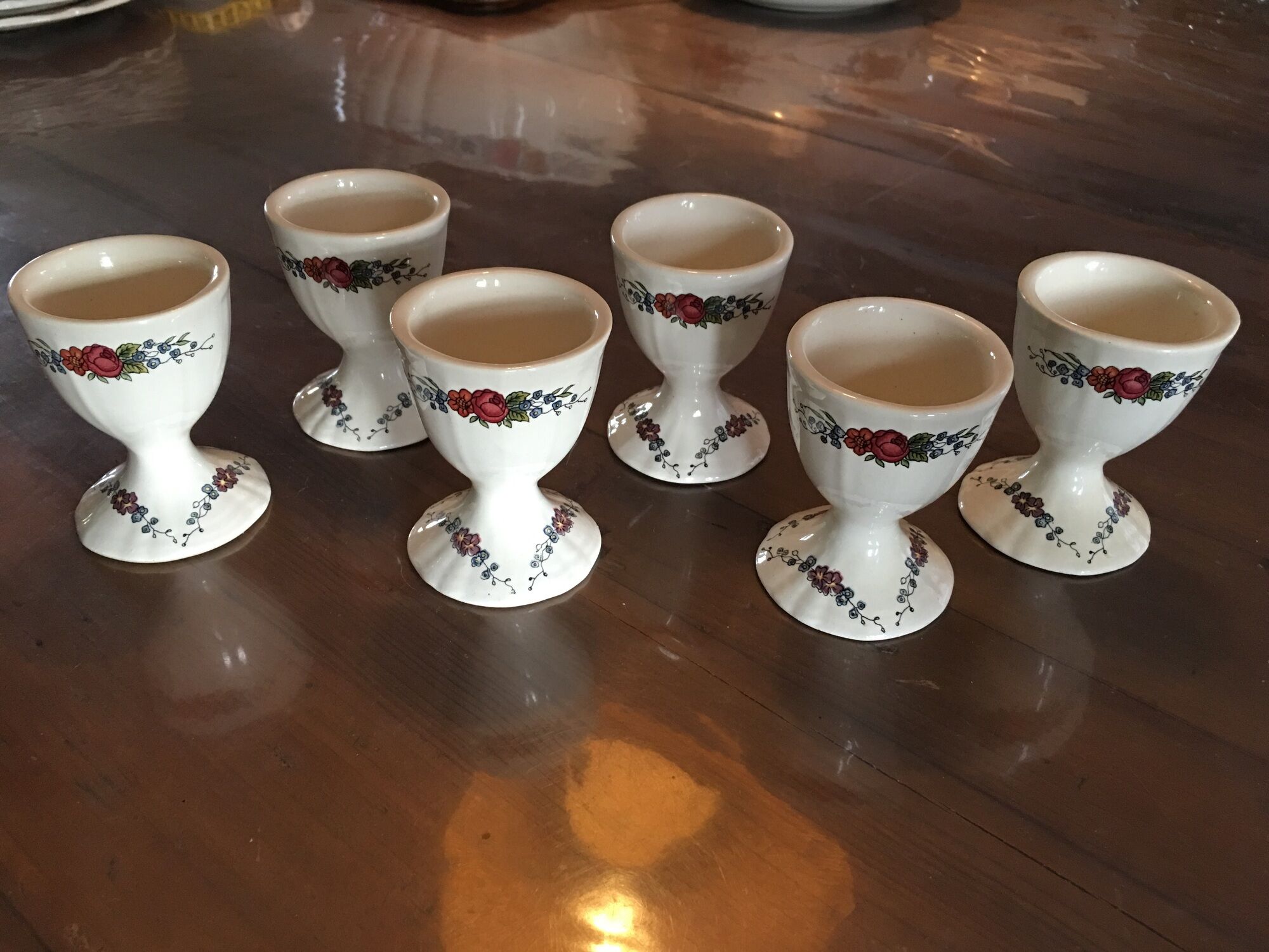 Lot de 6 coquetiers Sarreguemines Obernai
