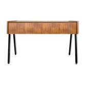 Knitting desk in vintage teak feet black metal 1950/1960 Scandinavian style