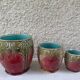 Set of art nouveau slurry consisting of a large dish and 3 small collector's jars