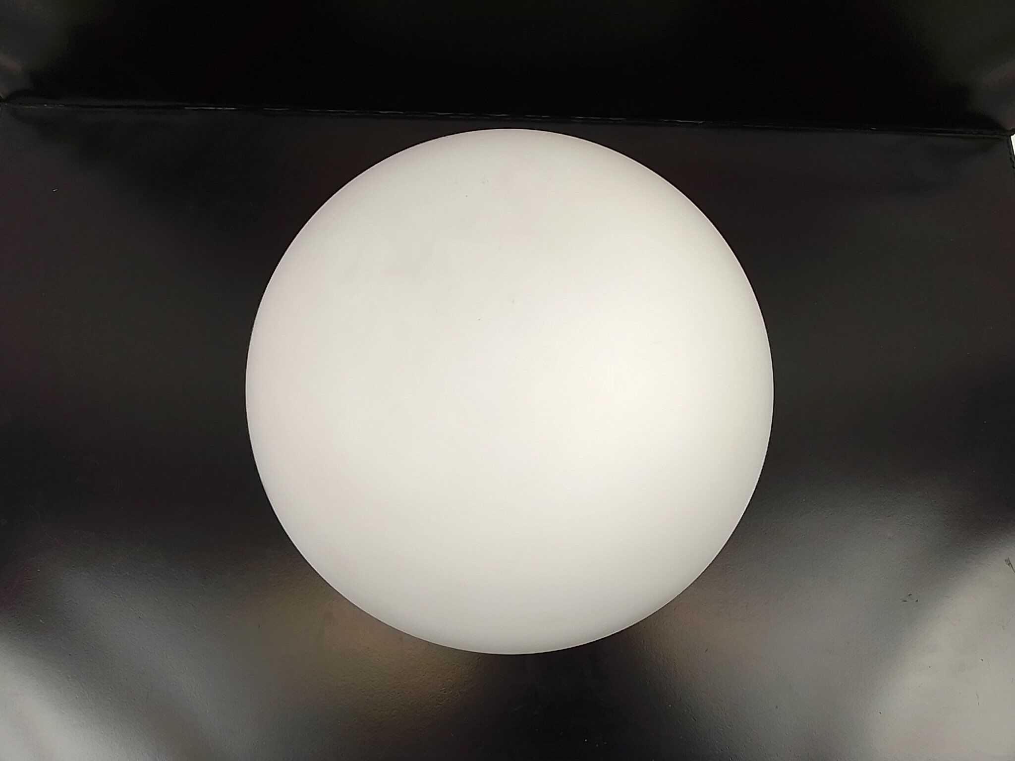 Opaline-style round glass ceiling light