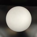 Opaline-style round glass ceiling light
