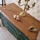 Commode vintage verte