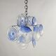 Lampe suspendue Disc bleue transparente Italie