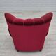 1960s, Danish relax armchair, original condition, red furniture velour.