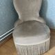 fauteil crapaud beige