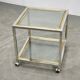 1970s Italian Chrome, Brass and Glass Nesting Tables, Set of Three