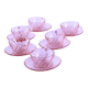 Rosaline pink glass coffee set