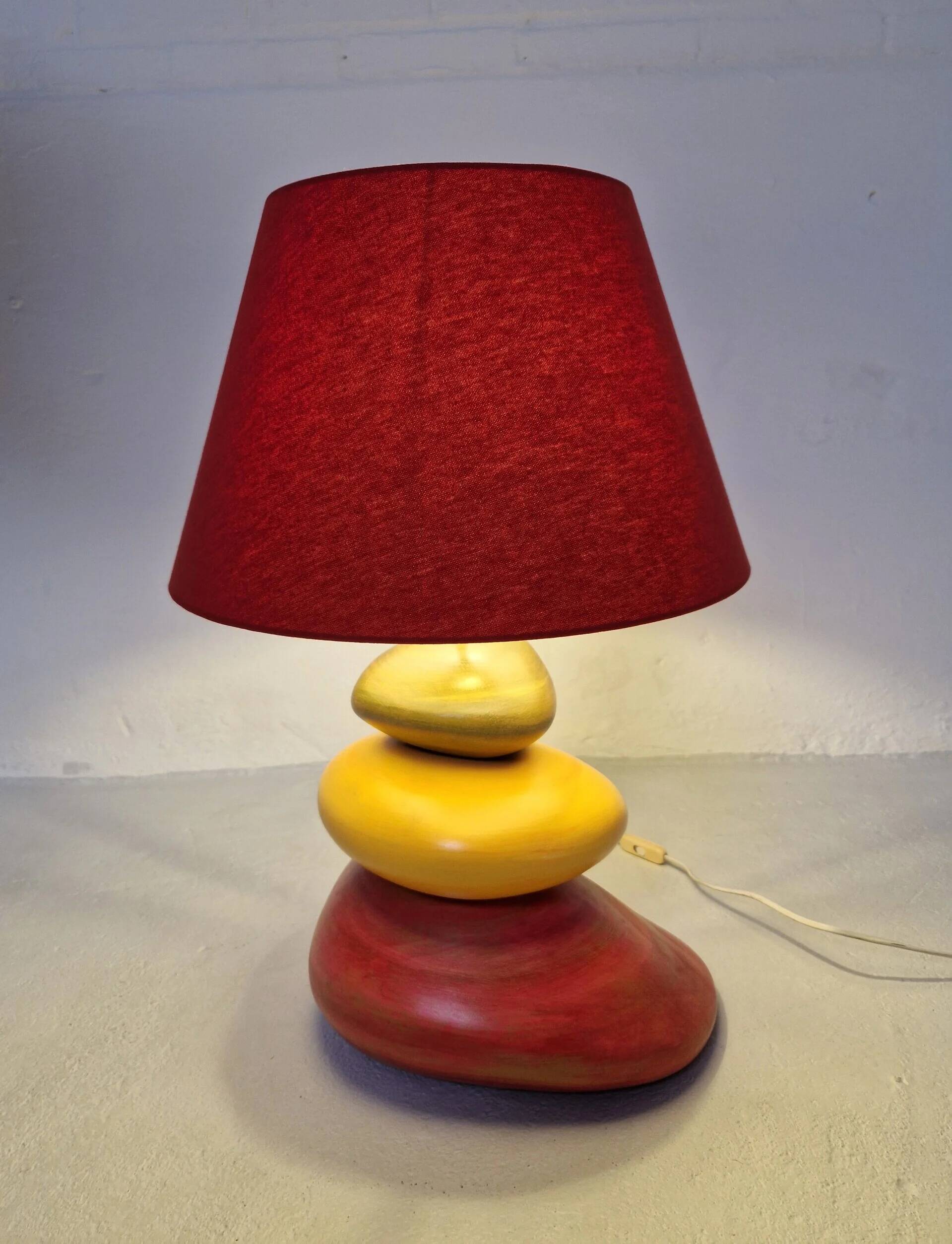 François Chatain pebble lamp, France 1980s