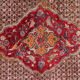 Traditional red medallion runner rug long handmade oriental wool carpet - 135x285cm