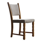 Set of six vintage Danish oak dining chairs, Henning Kjærnulf style, 1960s