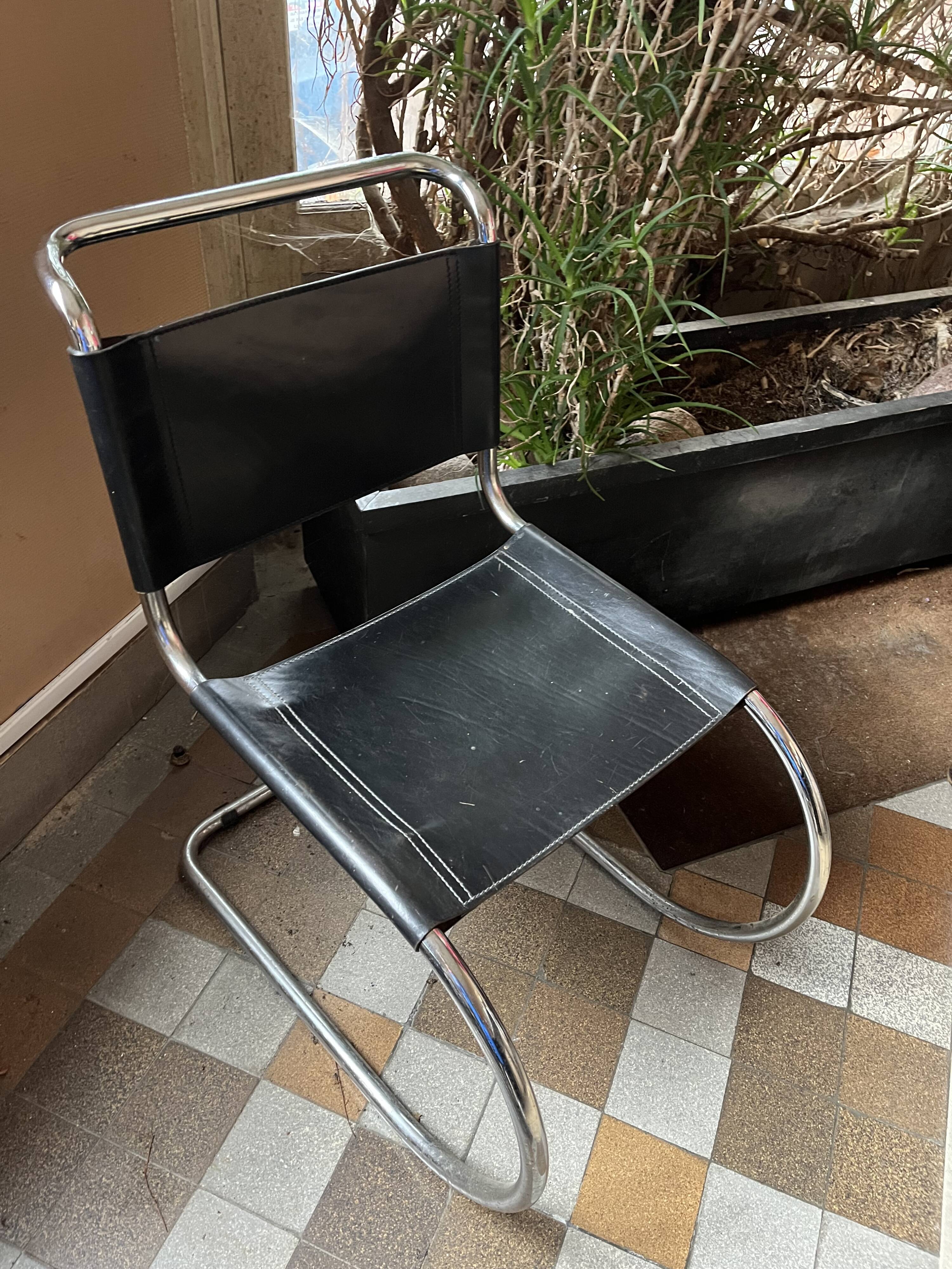 2 Bauhaus style Mies Van der Rohe chairs