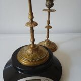 Brass collared candle holders