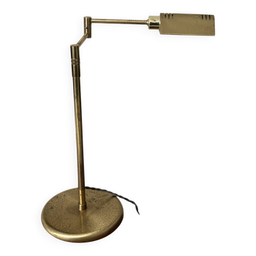Holtkötter telescopic desk lamp in brass, Germany 1980