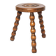Beaded wooden tripod stool