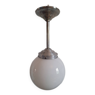 Art deco opaline ball chandelier