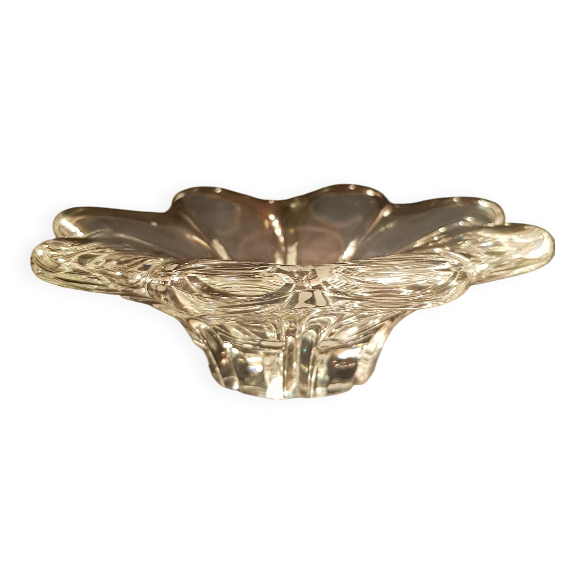 Flower-shaped catchall, Sèvres crystal