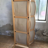 Danish sofa and armchairs curved wood and leather